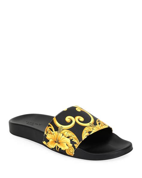 versace tribute sandals|versace slip on slides.